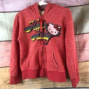 Hello Kitty Retro-Style Zip Hoodie Girls XS